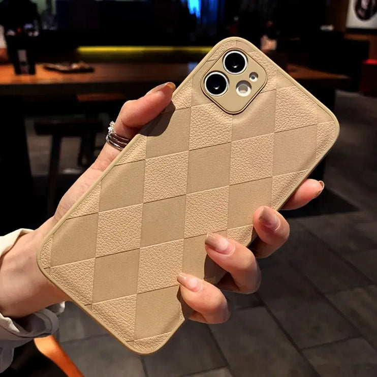 Timeless Checkered-Pattern Phone Case