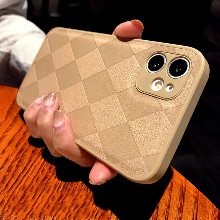 Timeless Checkered-Pattern Phone Case