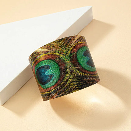 Mural-Inspired Exotic Wide Cuff