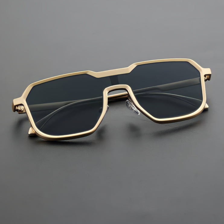 Futuristic One-Piece Aviator Sunglasses