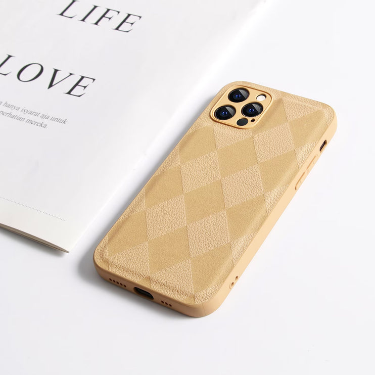 Timeless Checkered-Pattern Phone Case