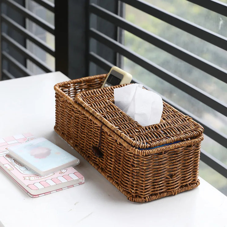 Handwoven Tissue & Essentials Organizer