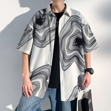 Oceanic Swirls Relaxed Shirt