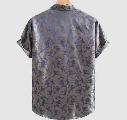 Silky Paisley Jacquard Shirt