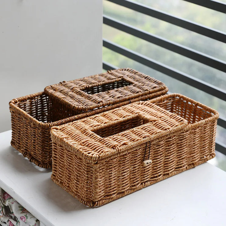 Handwoven Tissue & Essentials Organizer