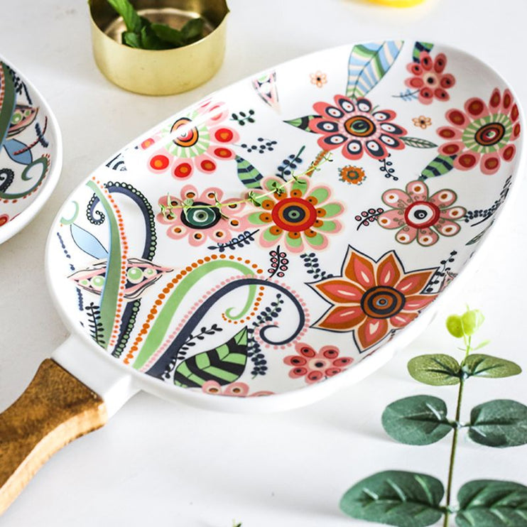 EuroFloral Ceramic Plate