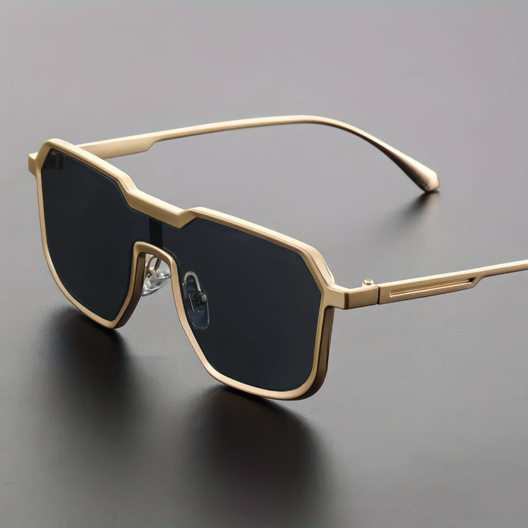 Futuristic One-Piece Aviator Sunglasses