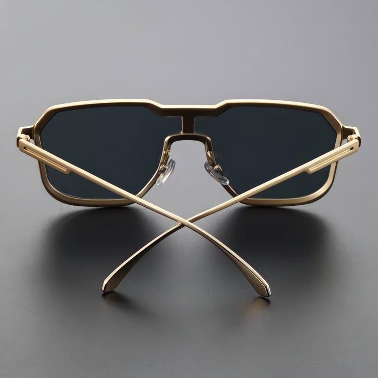 Futuristic One-Piece Aviator Sunglasses